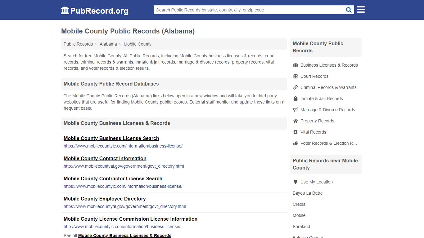 Free Mobile County Public Records (Alabama Public Records)